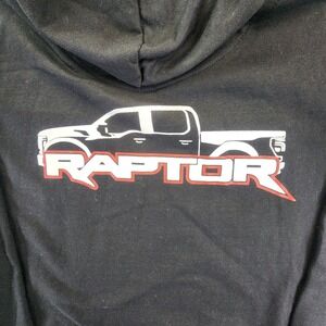 Ford Mens XL Black Raptor Hoodie Sweatshirt Truck Racing Offroad Gorpcore Street